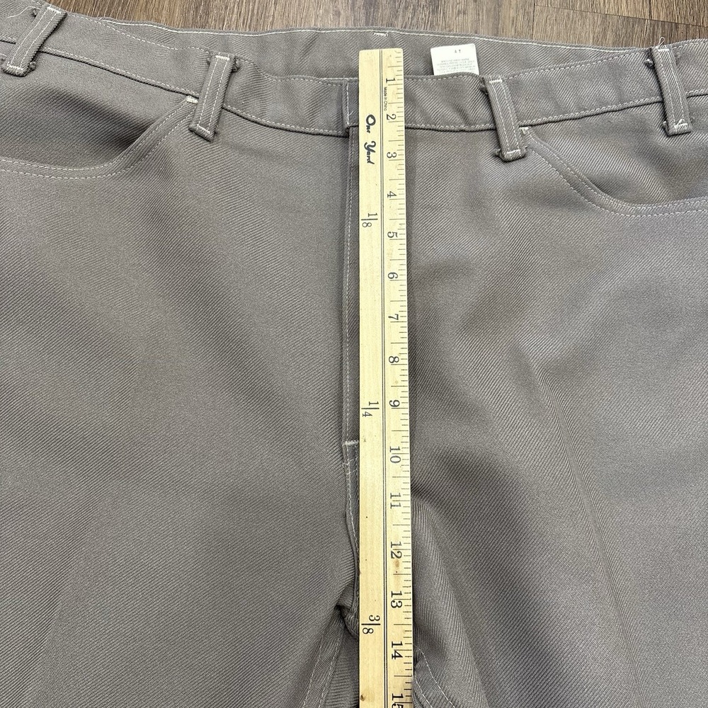 Levi's Black Tag Vintage 1970s Polyester Pants‎ W40 L30 Gray USA - Picture 13 of 16